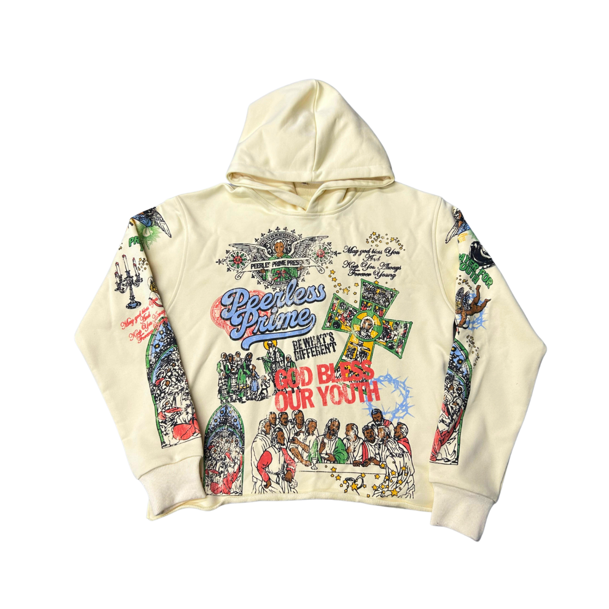 Bless Our Youth Allover Hoodie – Peerless Prime