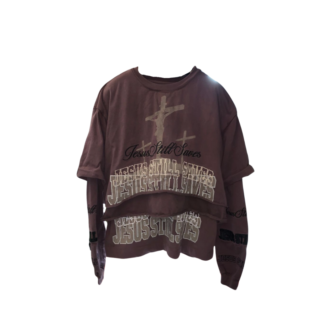 "Jesus Still Saves" Layered Longsleeve