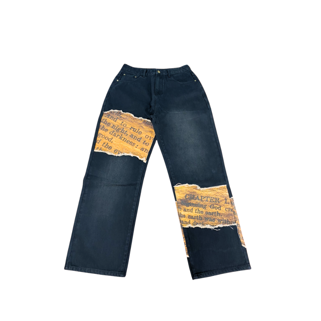 "Instillment" Canvas Patch Denim