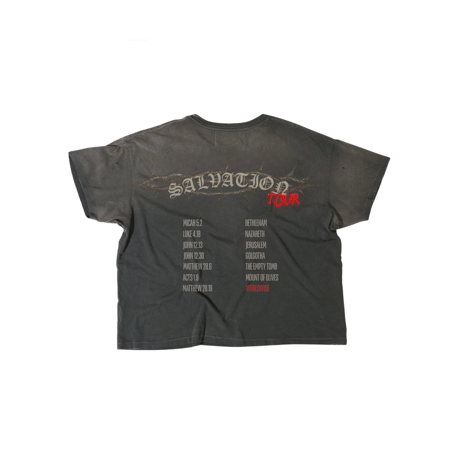 SALVATION TOUR TEE - WASHED BLACK