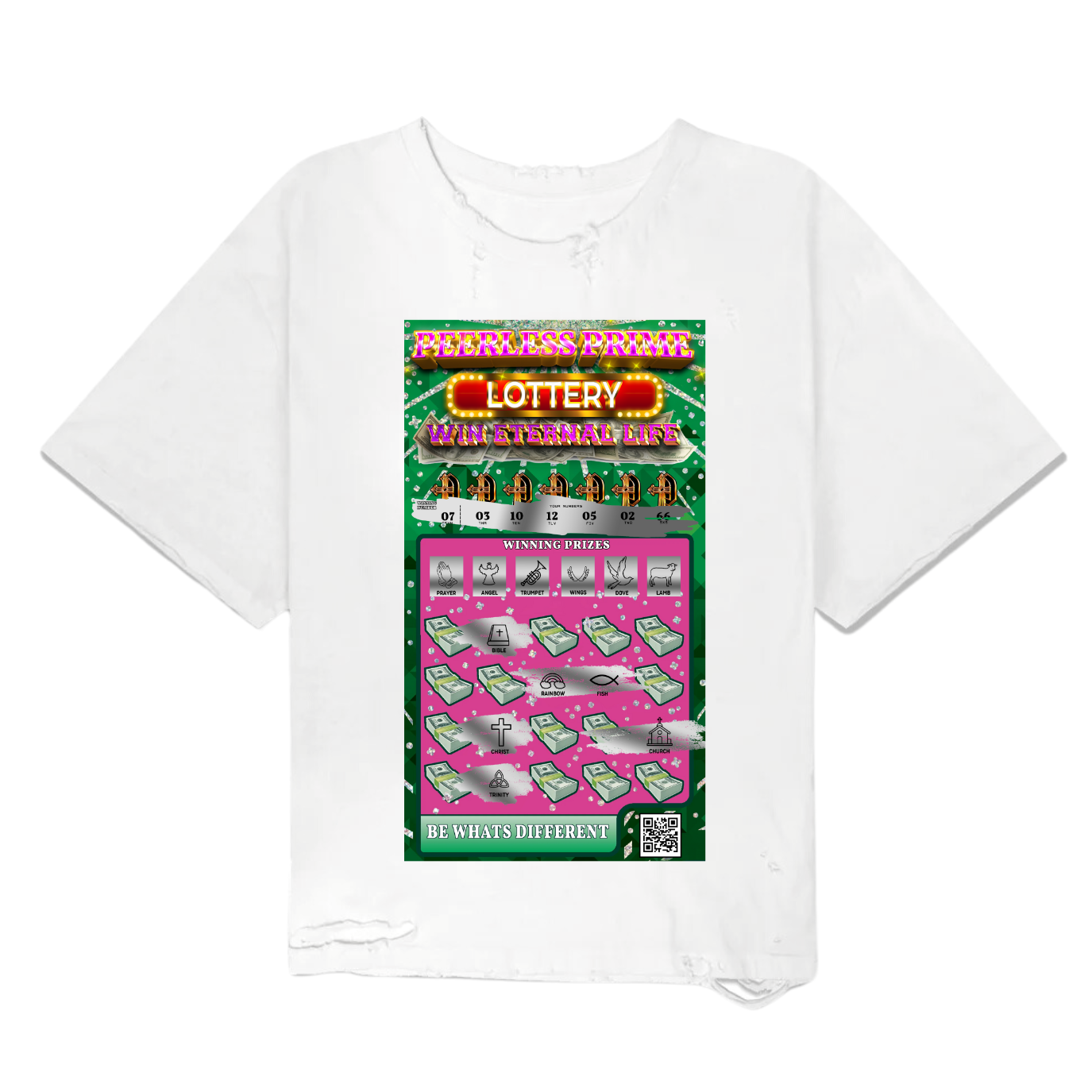 "No Luck, Just God" Destroyed Tee